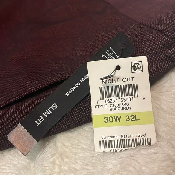 INC International Concepts- NWT “Milan” Slim Fit Straight Leg Pants 30W 32L - Picture 5 of 10